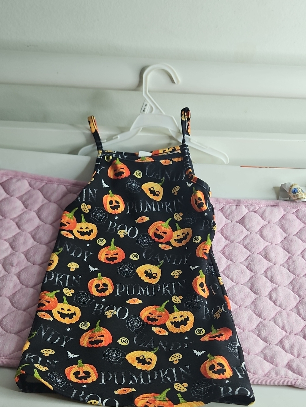 SHEIN Black Halloween Pumpkin Dress with Orange & Yellow Accents